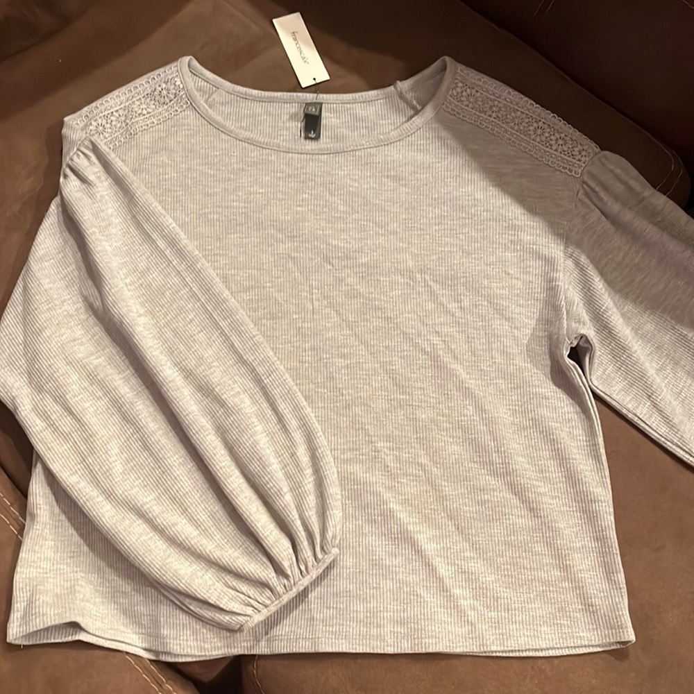 Francesca’s long sleeve ribbed shirt.